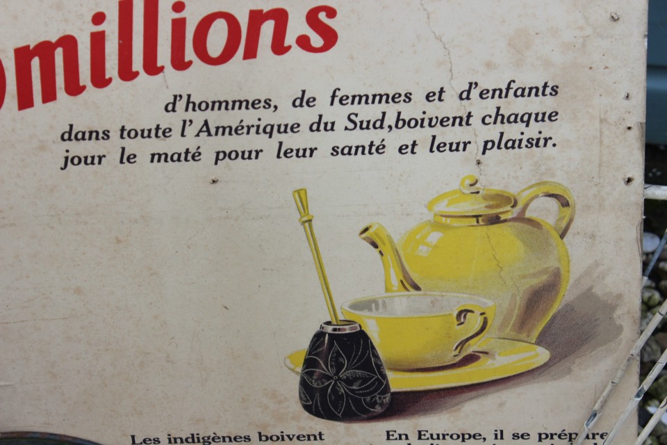 Oude Franse poster op karton