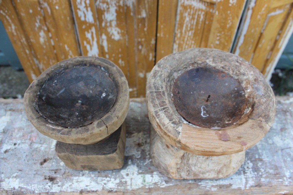 Set houten poeren