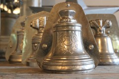 Oude metalen dubbele chocolade mal klok/bel 4243