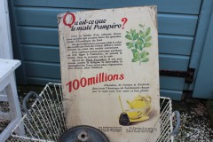 Oude Franse poster op karton