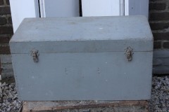  Oude houten blauwe gereedsschapskist SALE