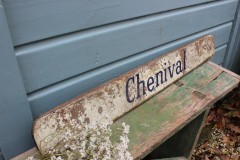 Oud Frans metalen bord Chenival