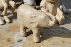Brocante papier machÃ© olifant