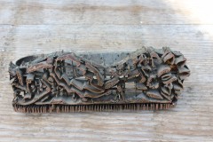 Oude kleine metalen batikstempel