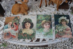 Set oude reliÃ«f kerstkaarten