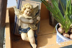 Brocante engel van gips