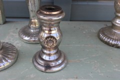 Vintage zilverglas kandelaar 16 cm hoog